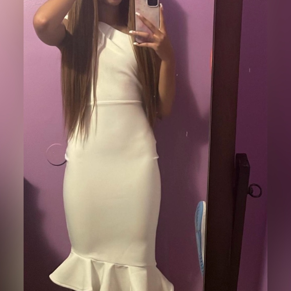 White formal dress